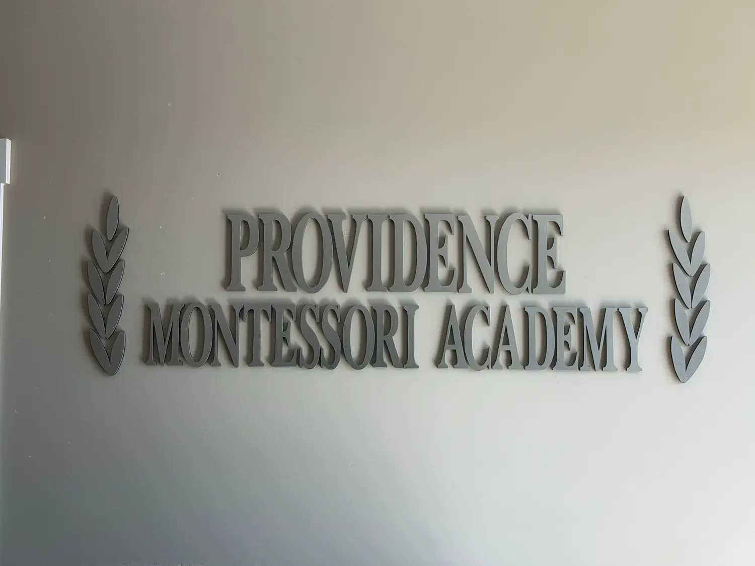Providence Montessori Academy interior sign