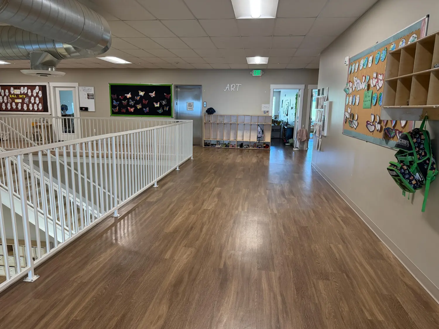 Art hallway and student spaces